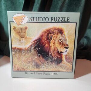 Studio Puzzle Bits And Pieces 500 Piece Jigsaw Puzzle "Mother Lion" Sealed